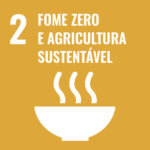 Imagem do logo da ODS 2 – Erradicação da Fome