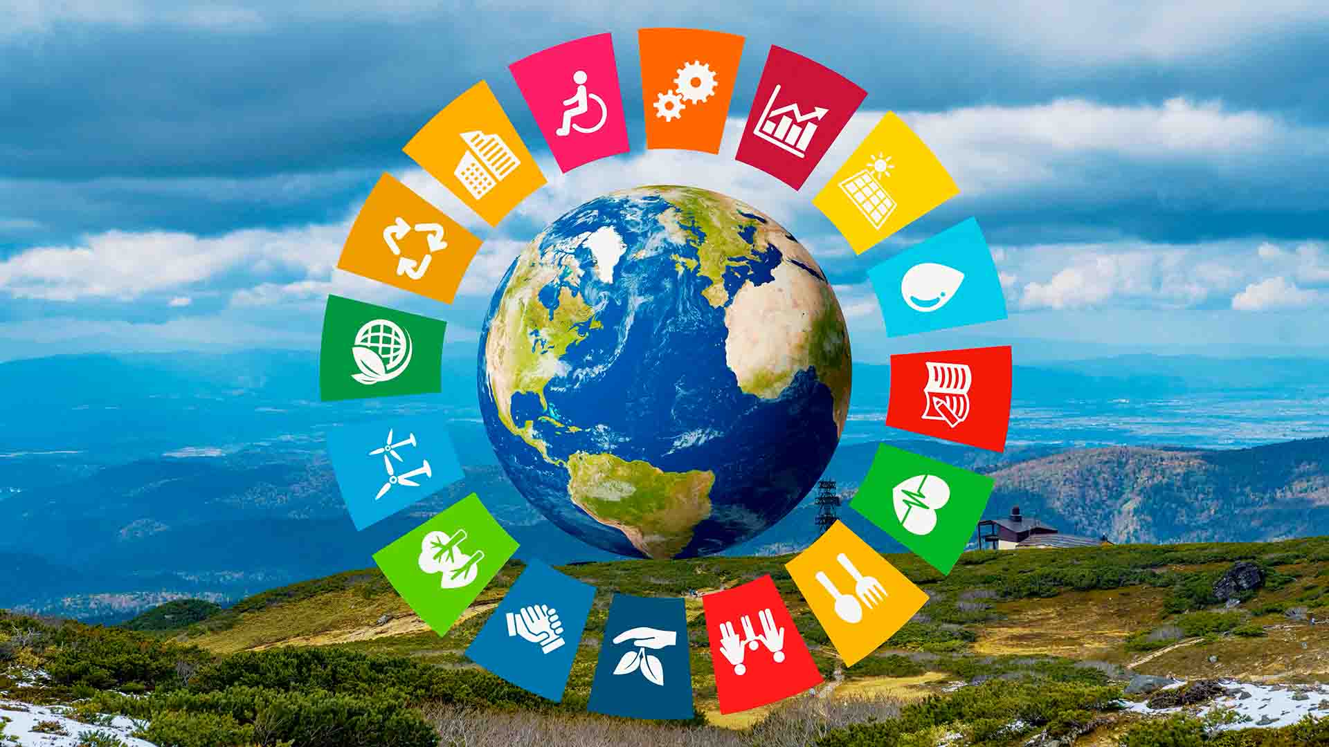 Imagem com menção as 17 ODS da ONU