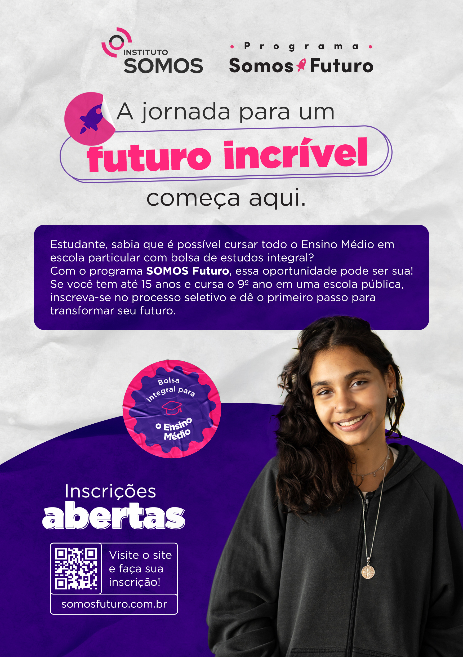 Imagem do Cartaz Somos Futuro 2026 - Tamanho A5