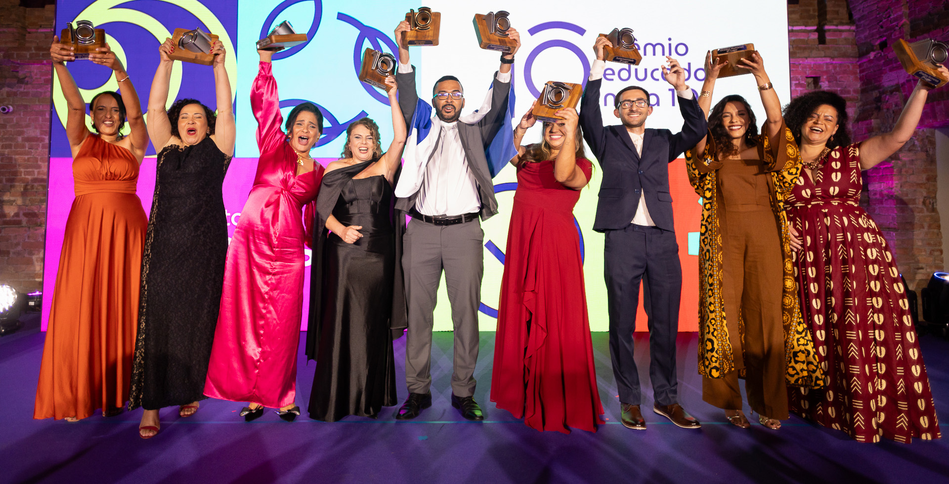 Imagem dos vencedores da 27ª edição do Prêmio Educador Nota 10 de 2025