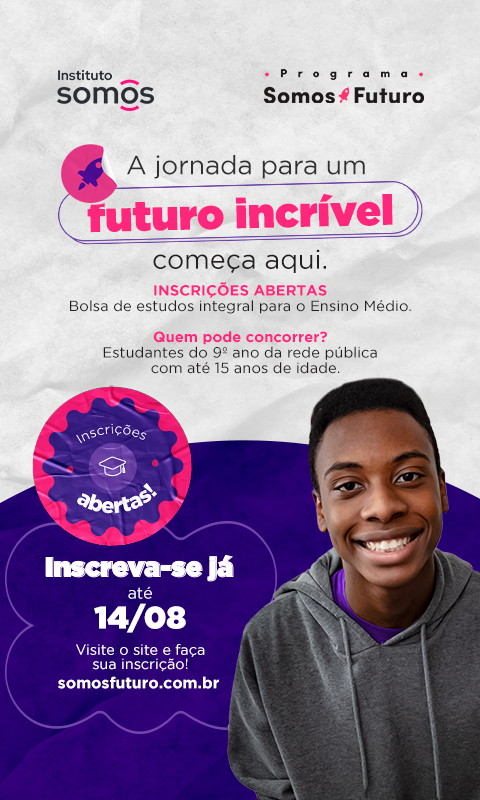 Banner Mobile Somos Futuro 2026 Imagem do Banner Mobile Somos Futuro 2026