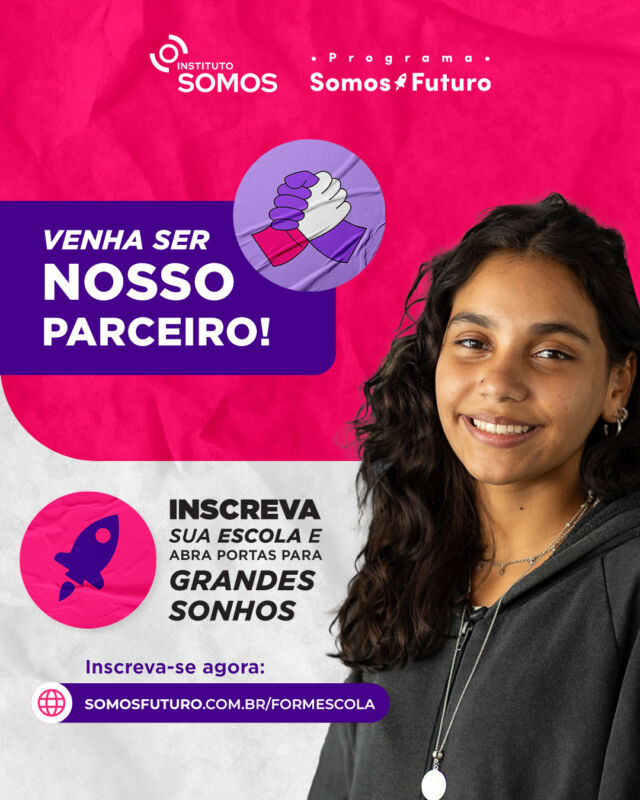 Escolas, abram as portas para o futuro🚀✨

O Programa SOMOS Futuro convida você a ser parte da mudança! �Abra as portas para grandes talentos com a oferta bolsas de estudo integrais para estudantes da rede pública com alto potencial acadêmico.

Sua escola pode ser o palco onde grandes sonhos se realizam! �Através do SOMOS Futuro, sua instituição oferece:

🎓Bolsas de estudo completas para os 3 anos do Ensino Médio.
👩‍🏫Acesso a uma educação de excelência para jovens promissores.

E o Instituto SOMOS oferece todo o suporte desde o processo seletivo até a formatura:

📚Material didático e paradidático da SOMOS Educação.
📑Reforço escolar online e mentoria especializada.
🧠Acesso à rede de apoio, com serviços tal como acompanhamento psicológico, para o bem estar do aluno.
🎯Processo seletivo completo, encontrando o estudante ideal para sua escola.

Seja um agente de transformação! Inscreva sua escola e faça a diferença no futuro da educação.

Saiba mais e inscreva-se em somosfuturo.com.br

#somosfuturo #institutosomos #bolsadeestudos #ensinomedio #impactosocial #educacaotransformadora #educação #educacaomudaomundo